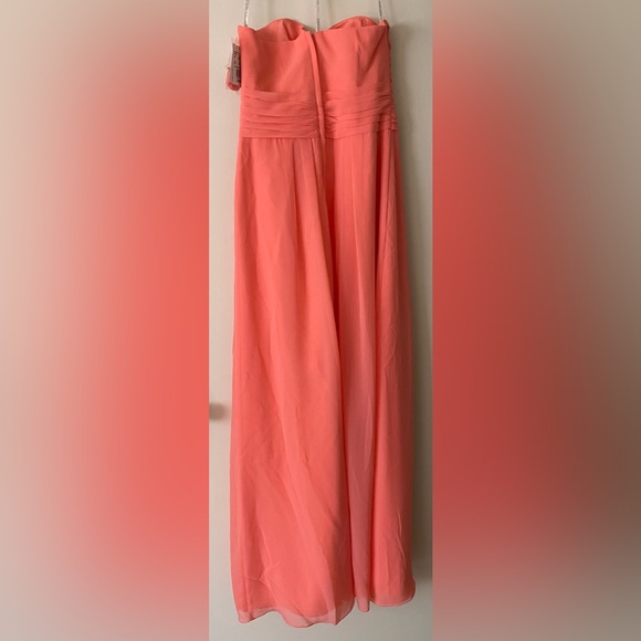 Coral Strapless Gown - Picture 2 of 4